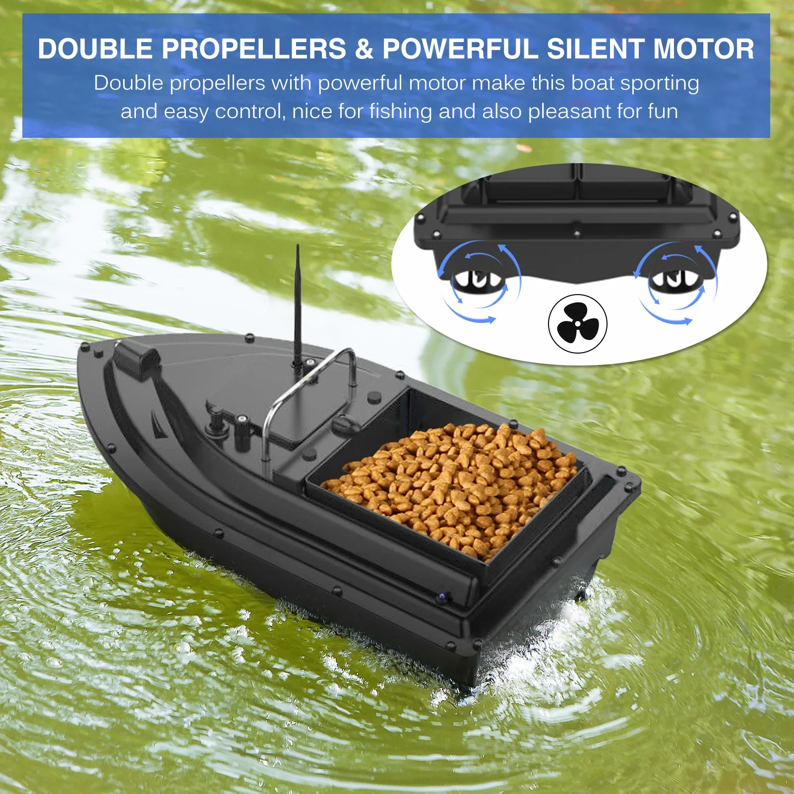 เรือตกปลา D16E GPS 12000mAh พร - Fishing Boat Gps บทวิจารณ์และราคา