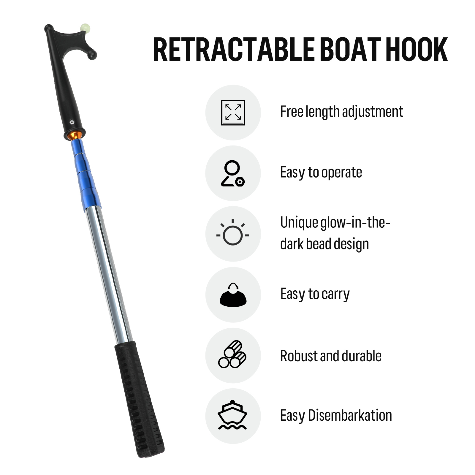 SANLIKE Retractable Luminous เ - Fishing Boat Trailer บทวิจารณ์และราคา